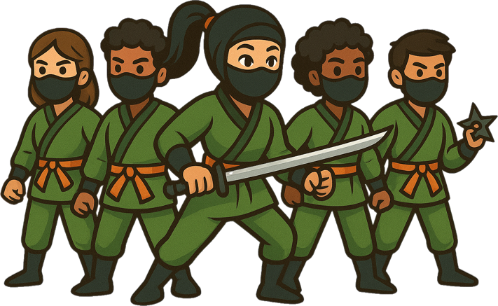 A team of Excel Ninjas collaborating